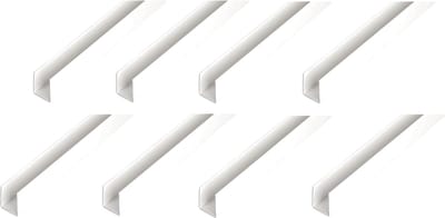 U-profiel Set - Kunststof Afwerking - Rand Afdekken - Duurzaam PVC-U - 200cm Lengte - Wit