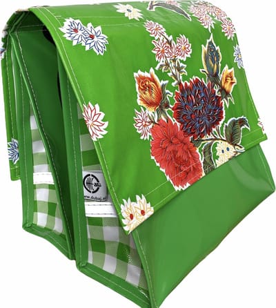 Du Baj Mexi Kidz - Dubbele Kinderfietstas - Chrysant Green S