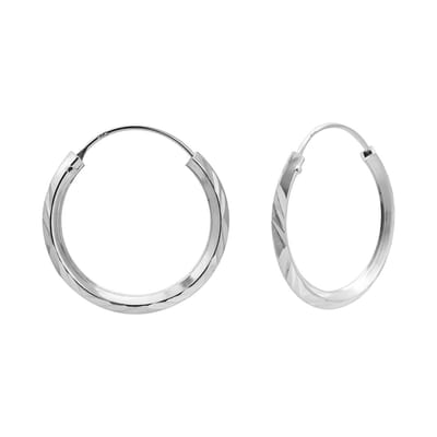 WeLoveSilver - zilveren oorringen - diamond cut - 925 sterling zilver