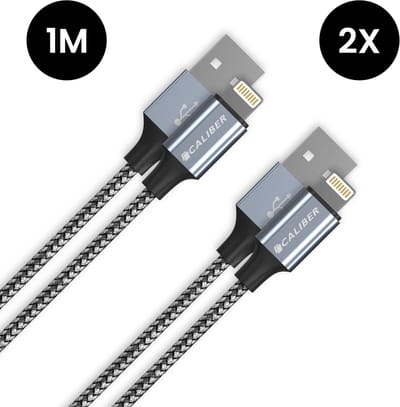 iPhone Kabel - 2 stuks - Oplaadkabel iPhone - geschikt voor Apple iPhone - Lightning USB Kabel - iPhone oplader kabel - Data en Laden (CL-UL-2PACK)