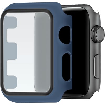 Telefoonglaasje Hoesje met Screenprotector Geschikt voor Apple Watch 1\ Apple Watch 2\ Apple Watch 3 - 38mm - Blauw