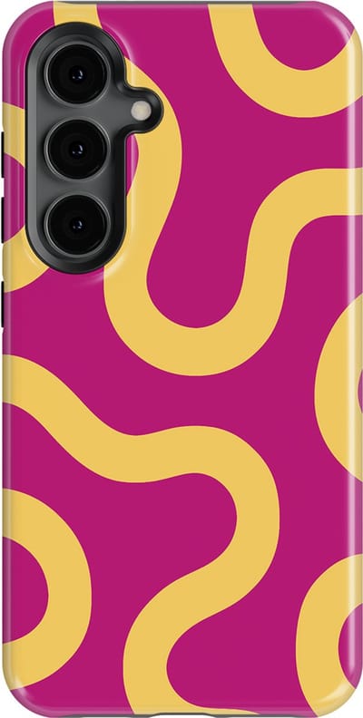 DripCase Motion Flow Tough Hoesje Samsung Galaxy S24 | Backcover met Mag | Trendy Design | Valbescherming | Candy Current