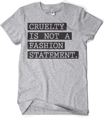 Hybris Cruelty Is Not A Fashion -statement-T-shirt, heathergrijs