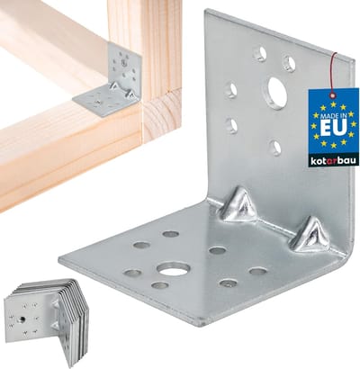 Hoekverbinders Set - Steunen Bevestigen - Meubels Versterken - Verzinkt Staal - 50x50x50mm
