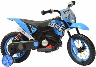 Elektrische kindermotorfiets met 2 plaatsen - MP3, USB, rubberen wielen en verlichting