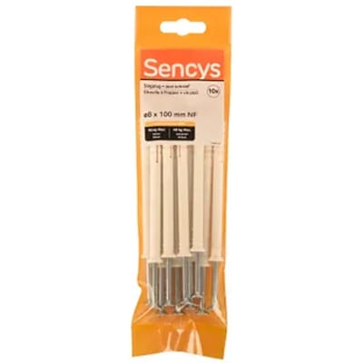 Sencys Slagplug Nylon - Diam. 8x100mm - 10 Stuks