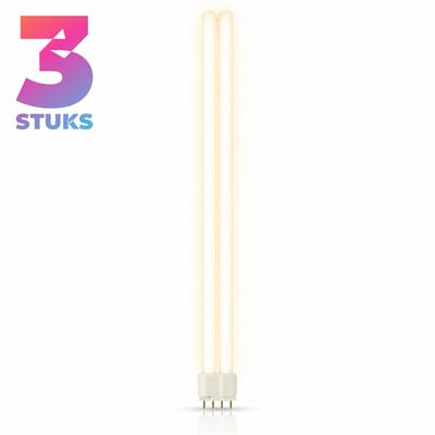 3x Stick Spaarlamp 2G11 - 40W - Warm Wit Licht (3000K) - 3500 lm - 20 jaar - Dimbaar - PL-L / Dulux-L 4-Pin