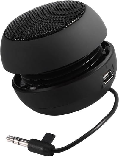 Draagbare Luidspreker - Mini Speaker - Muziek Luisteren - Ingebouwde Batterij - 6 cm Speaker - Zwart
