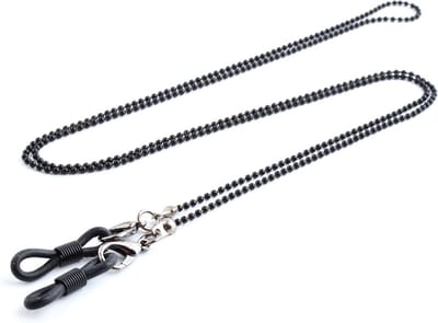 Fako Bijoux® - Brillenkoord - Ketting - Bolletjes - 1 mm - 75cm - Zwart