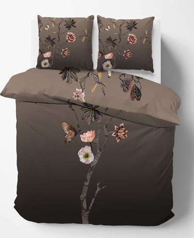iSleep Dekbedovertrek Geke - Eenpersoons - 140x200/220 cm - Bruin