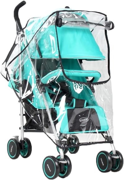 Comfortabele regenhoes met raam - regenhoes voor buggy - kinderwagen windscherm voor regen en wind - universele regenbescherming voor kinderwagen - goede luchtcirculatie - waterdichte bescherming