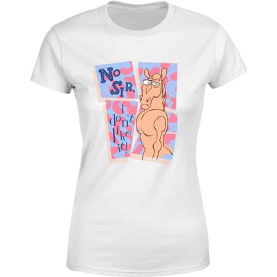Ren & Stimpy No Sir I Don't Like It! Women's T-Shirt - Wit - XS