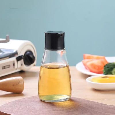 Bouteille de sauce soja résistante à l'huile, vinaigre, huile de sésame, huile d'olive, pot à épices, bouteille anti-fuite, rangement de cuisine 200 ml white