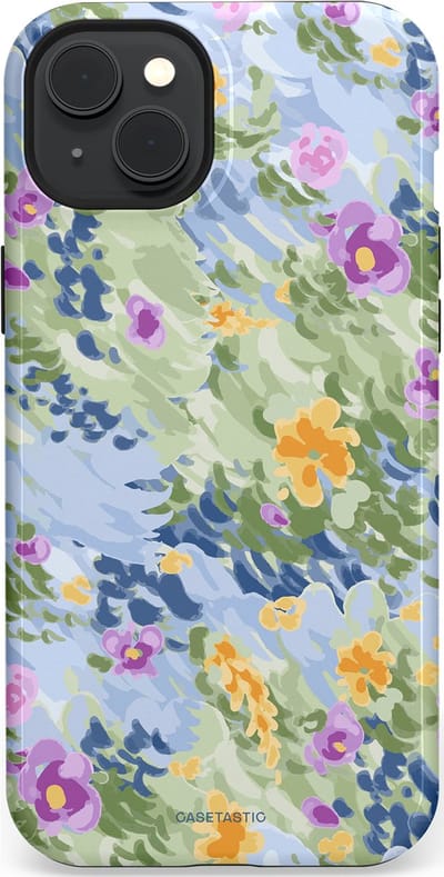 Casetastic Hoesje Geschikt voor Apple iPhone 15 Plus Magsafe - Stijlvolle Beschermende Duo-layer Case - Zonnige Bloemtuin