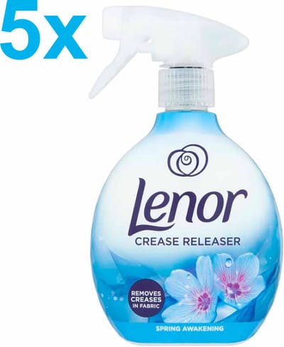 Lenor - Crease Releaser - Spring Awakening - Kreukverwijderaar - Textielvefrisser - Spray - 5x 500ml - Voordeelverpakking