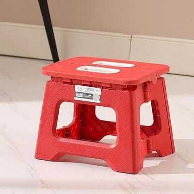 Klapstoel Lichtgewicht Klapstoel Krukje Multifunctioneel Handheld Verdikt Voetenbankje Antislip Plastic Kleine Bankjes Keuken red