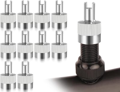 Set van 10 metalen ventieldoppen voor auto, motor en vrachtwagen - stofdoppen en ventieltools voor optimale bescherming van autobanden
