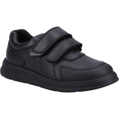 Hush Puppies Ryan SNR Leren Zwarte Schoenen Voor Jongens