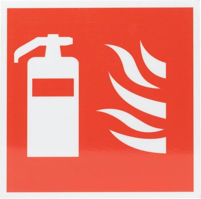 Brandblusser Bord - Veiligheidsbord Aluminium - Noodgevallen Aangeven - Reflecterend Materiaal - 15 x 15 cm - Zilver