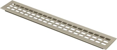 Ventilatierooster - Ventilatieplaat Roostertje - Meubelventilatie Optimaliseren - Eenvoudige Steekmontage - 400 x 80 mm - Zilver RVS effect