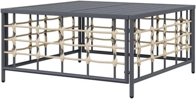 Modulaire Hoekbank - Tuinbank Loungebank - Buiten Ontspannen - Weerbestendig Polyrotan - 70 x 70 x 34 cm - Donkergrijs