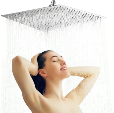Dailygoody - Regendouchekop - 40x40cm - Ultradunne douchekop - Zilver