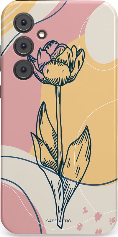 Casetastic Hoesje Geschikt voor Samsung A35 - Stijlvolle Beschermende Duo-layer Case - Zachte tulp