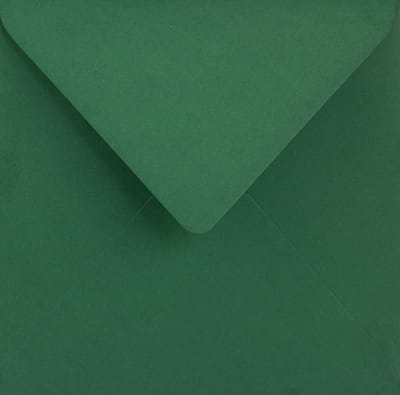 Gladde groene enveloppen vierkant K4-153 - 153 x 153 mm - 25 stuks - NK natgelijmde - 115 gram - Sirio Color - Netuno