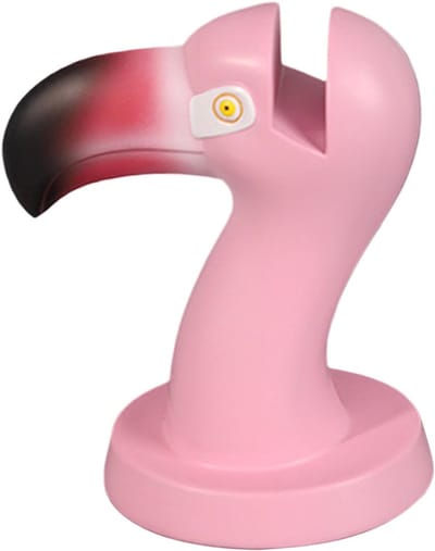 Brillenhouder - Standaard Display - Bureau Decoratie - Handgemaakt Houten Design - 11.6 cm Hoog - Roze