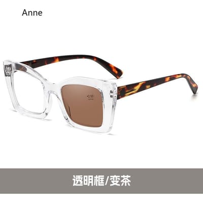 2-in-1 Slimme Fotochemische Leesbril voor Dames Luxe Presbyopie Zonnebril Unisex Verziendheid Bril Sterkte +1.0+1.5 3.5