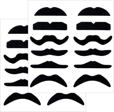 24 Stuks Zelfklevende Snorren Stickers voor Kinderen en Volwassenen - Perfect voor Halloween en Carnaval, Creatieve Kostuumaccessoires