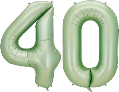 Cijfer Ballonnen Ballon Cijfer 40 Verjaardag Versiering Feest Helium Ballonnen Cijferballon Folieballon Groen Xl Formaat