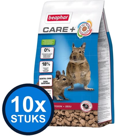 10x Beaphar - Care+ degoe 700gr - Knaagdierenvoer - 700 g