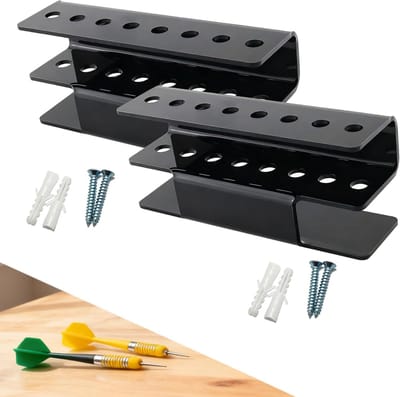 2x Dartpijlen Houder Wandmontage voor 16 Darts - Oppervlaktebesparende Dart Accessoire Opslag