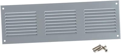 Metalen Afvoerluchtrooster Grijs 300x100 mm met Insectengaas