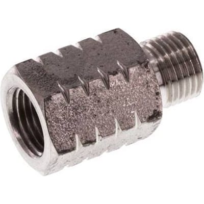 G 1/8'' x 1/8'' NPT M/F RVS Verloopring 40 Bar - Hydrauliek