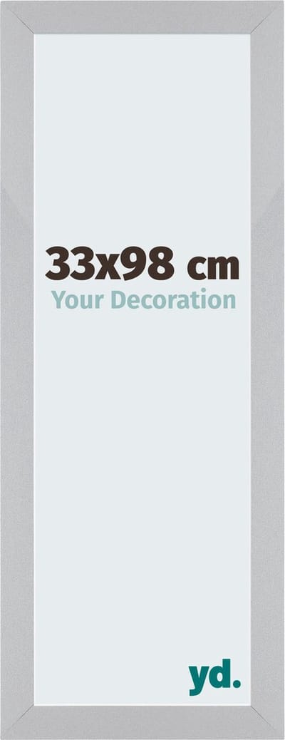 Your Decoration - Fotolijst 33x98 cm - MDF - Zilver Mat - Mura