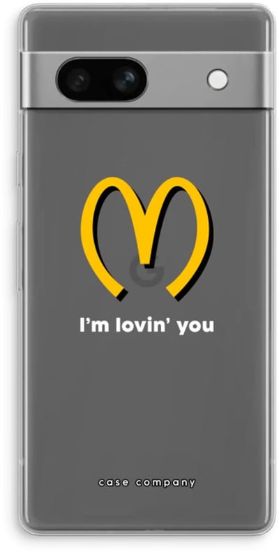 Case Company® - Hoesje geschikt voor Google Pixel 7A hoesje - I'm lovin' you - Soft Cover Telefoonhoesje - Bescherming aan alle Kanten en Schermrand