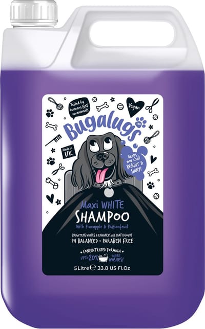 Bugalugs Maxi White Dog Shampoo Jerry Can 5 L - Hond