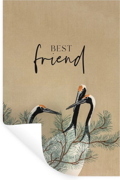 Muurstickers - Sticker Folie - Best friend - Quotes - Spreuken - Vrienden - BFF - 20x30 cm - Plakfolie - Muurstickers Kinderkamer - Zelfklevend Behang - Zelfklevend behangpapier - Stickerfolie