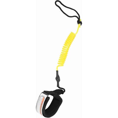Laisse de Surf Stand Up Paddle Board 5mm Ressort Spiralé Corde de Pied pour Planche de Surf Yellow