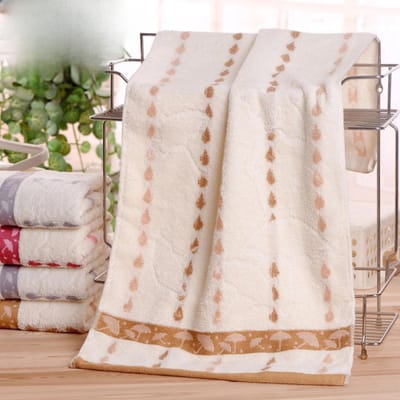 Torchon Super Absorbant Doux le Bain Coton Pur Siège Dos Mot Bain 35*75 Haute Qualité Gouttes de Pluie Parapluie Serviettes de Bain 35X75CM beige
