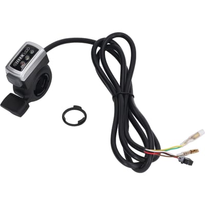 106DX Duimgashendel voor Elektrische Fiets Scooter met Schakelaar Batterijstatus Vingergashendel black