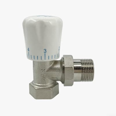 Thermostatische Radiator Klep - Thermostaatkraan Hoek - Energie Besparen - 5 Temperatuur Niveaus - 15mm x 3/4" - Wit