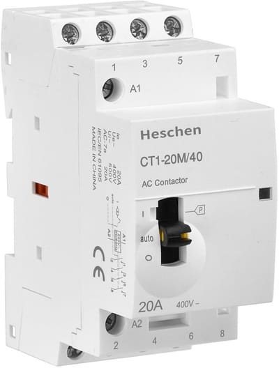 OmGoods - Dailygoody - Modulaire AC-bescherming - 20A - 4 polen - DIN-railmontage - Handmatige bedieningsschakelaar - Veiligheid - Geschikt voor huishoudel