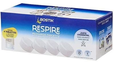 Absorber navullingen - BOSTIK - Adem - 4 tabletten - Tot 25 m² - Geurvrij - 4 x 250 g
