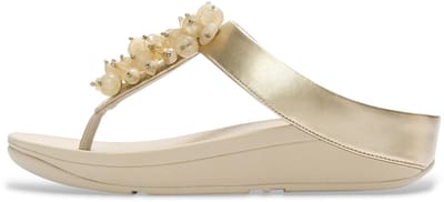Fitflop Sandalen Fino Kraal-Cluster Teen-Paal Goud