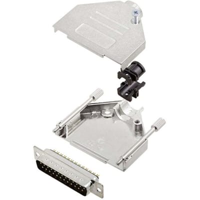 TRU COMPONENTS TCDTZK25DMPK 7708988 D-sub male connectorset 180 ° Aantal polen: 25 Soldeerkelk 1 stuk(s)