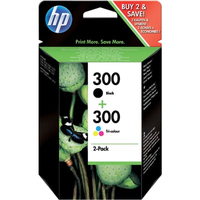 HP 300 / CN637EE - Combo Pack - Black - (Cyan Magenta Cyan) Ink - Inktpatroon Op kleurstof gebaseerd tricolor