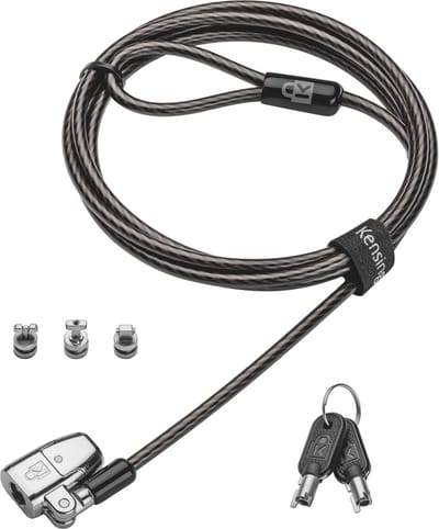 Kensington ClickSafe 2.0 - 3 in 1 Laptopslot Universeel met Sleutel - Zwart